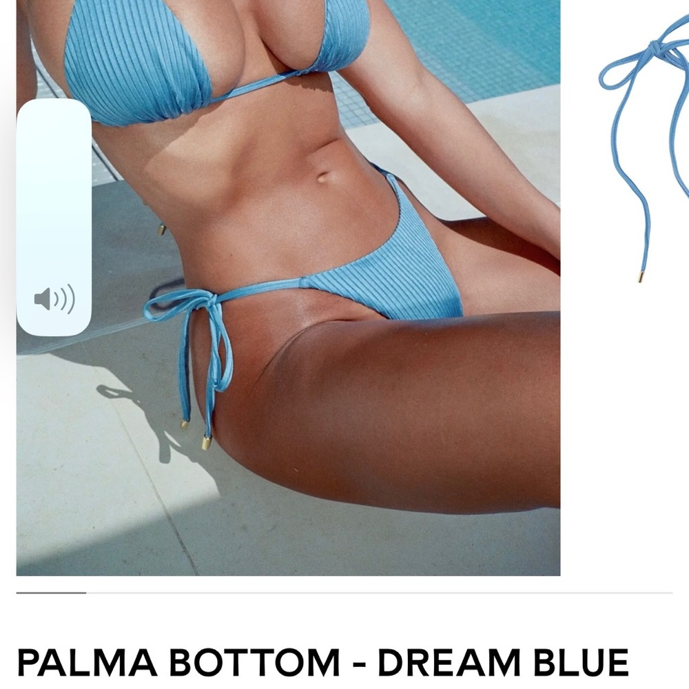 Two piece set. MONDAY SWIMWEAR. Size small top and bottom. Price is for both.